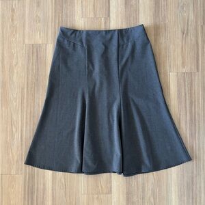 Womens VTG Skirt Gray A Line Knee Length Womens 14 Office Peasant Academia